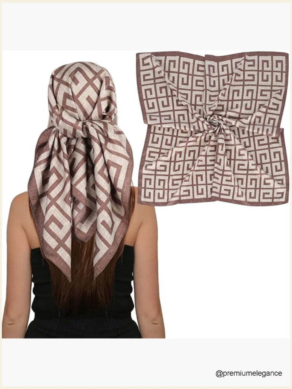 Luxury Satin Hair Scarf 35x35 Silk-like Wrap Shawl Sun Cover Versatile